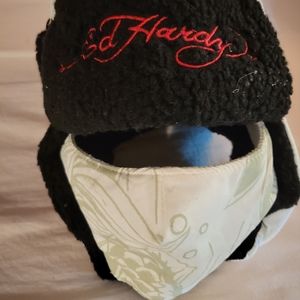 Ed Hardy Snowboarding/ski hoodied hat/face mask